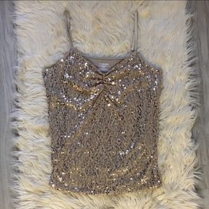 Lane Bryant light taupe sequin tank size 18/20